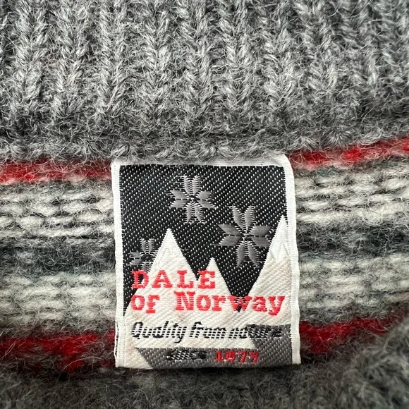 Vintage 1994 Dale of Norway Lillehammer wool sweater gray size S RARE - Picture 2 of 8